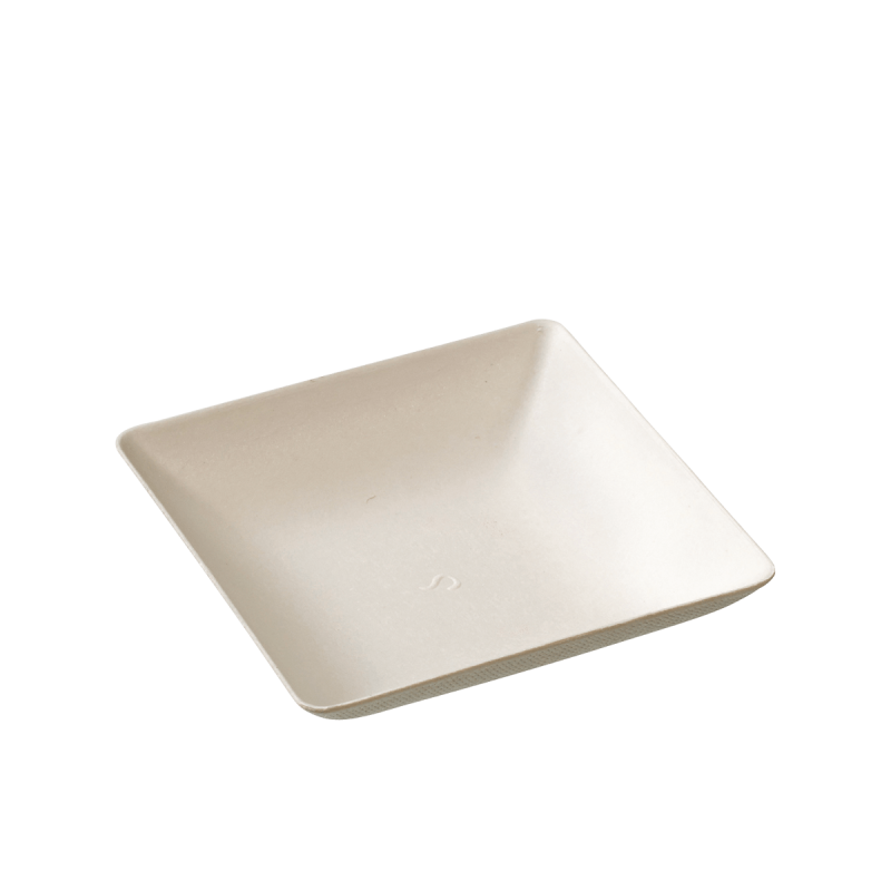Mini Assiette Imagine pulpe de canne 65x65 mm Mini Assiette Imagine pulpe de canne 65x65 mm