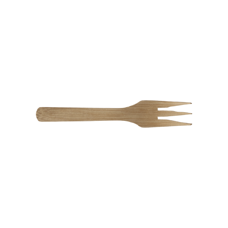 Mini fourchette 3 dents bambou 90 mm
