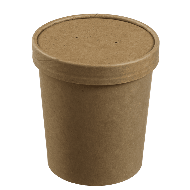 Pot Ecokraft avec lamination + couvercle 475 ml Pot Ecokraft avec lamination + couvercle 475 ml