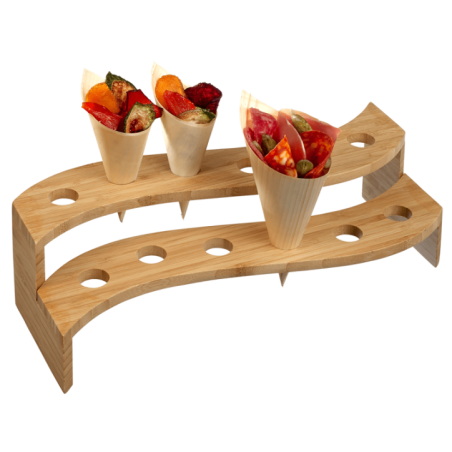 Présentoir bambou pour 12 cônes