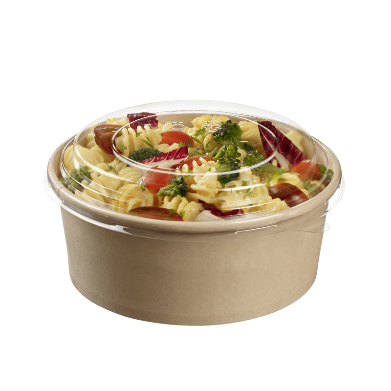 Saladier rond fibre de bambou + couvercle 750 ml