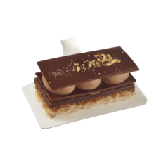 Support à pâtisserie pulpe de canne Palet' rectangle 100x55 mm