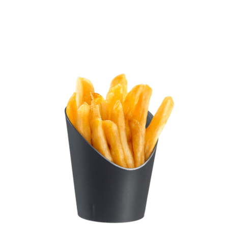 Barquette frites LOOP PP anthracite mat H90 Ø74 mm