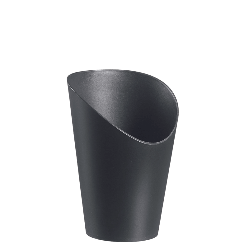 Barquette frites LOOP PP anthracite mat H120 Ø82 mm Barquette frites LOOP PP anthracite mat H120 Ø82 mm