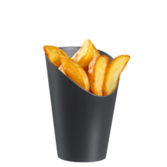 Barquette frites LOOP PP anthracite mat H120 Ø82 mm