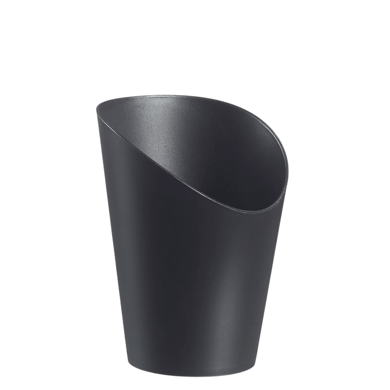 Barquette frites LOOP PP anthracite mat H125 Ø91 mm