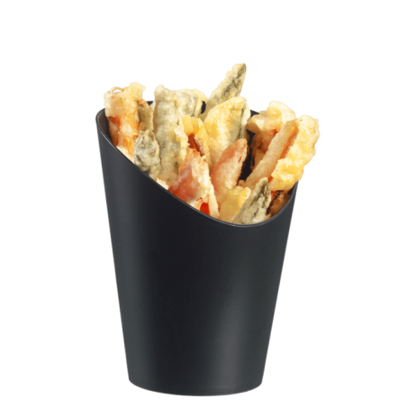 Barquette frites LOOP PP anthracite mat H125 Ø91 mm