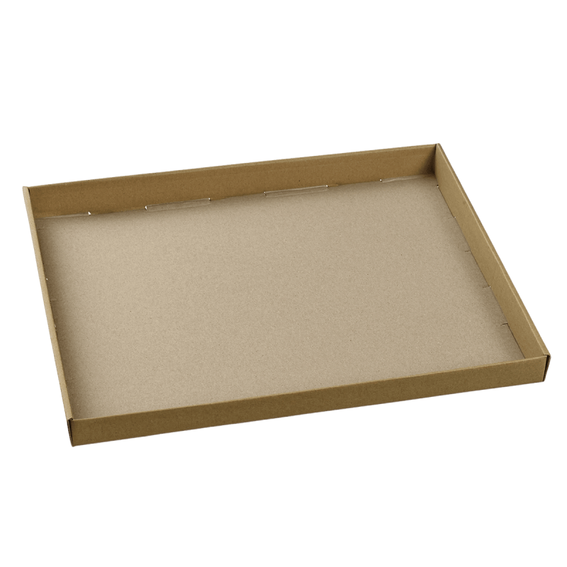 Base montée pateau-repas Ecokraft décor feuille 366x395x30 mm