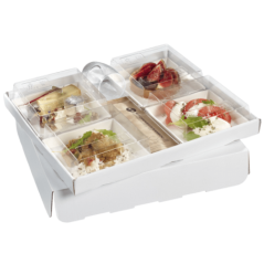 Base montée Ecokraft compact blanc brillant 331x284x30 mm