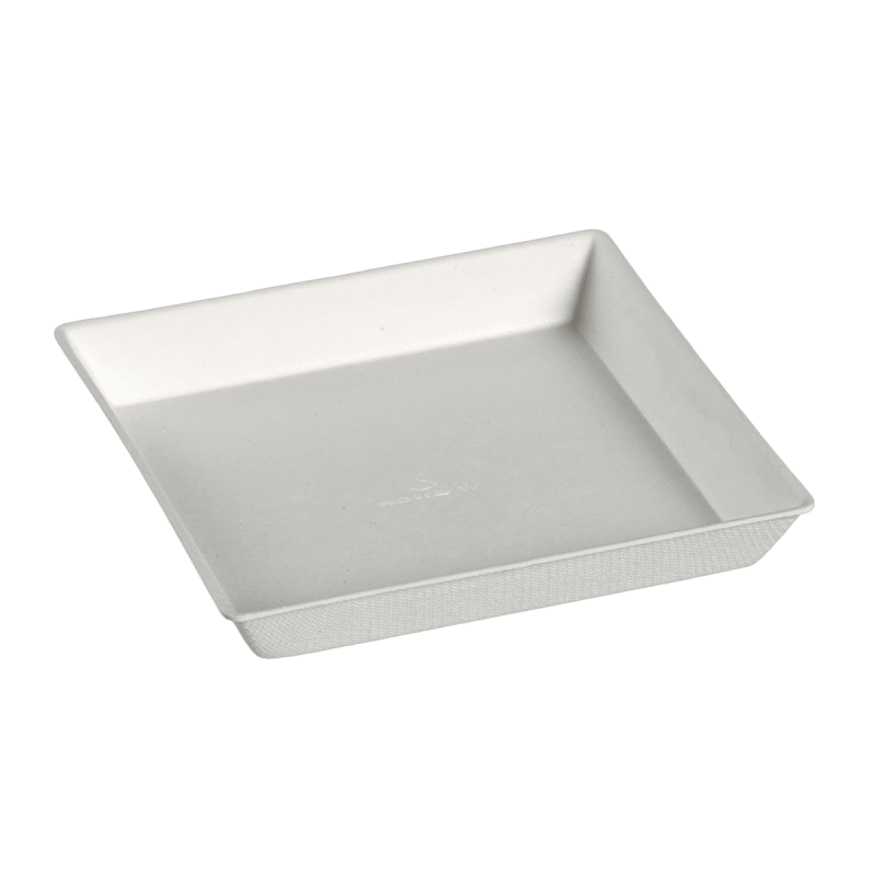 Assiette Quartz pulpe de canne 110x110 mm Assiette Quartz pulpe de canne 110x110 mm