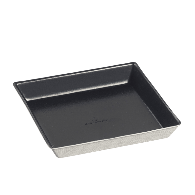 Assiette Quartz pulpe de canne avec lam. noire 110x110 mm Assiette Quartz pulpe de canne avec lam. noire 110x110 mm