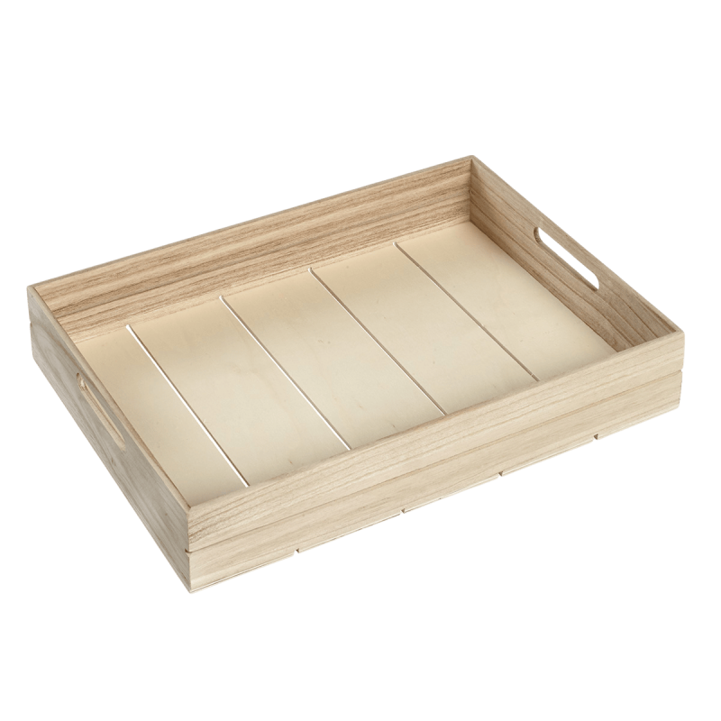 Plateau bois empilable 380x275x67 mm Plateau bois empilable 380x275x67 mm