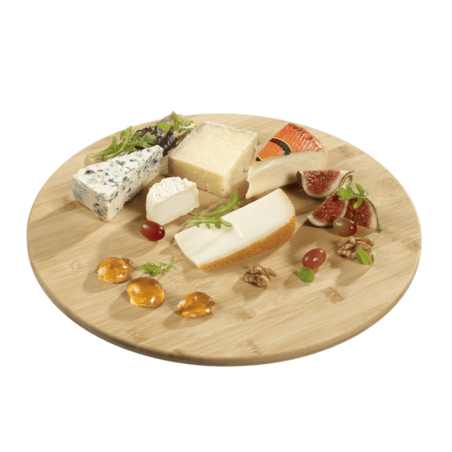 Planche ronde de présentation en bambou Ø340 mm