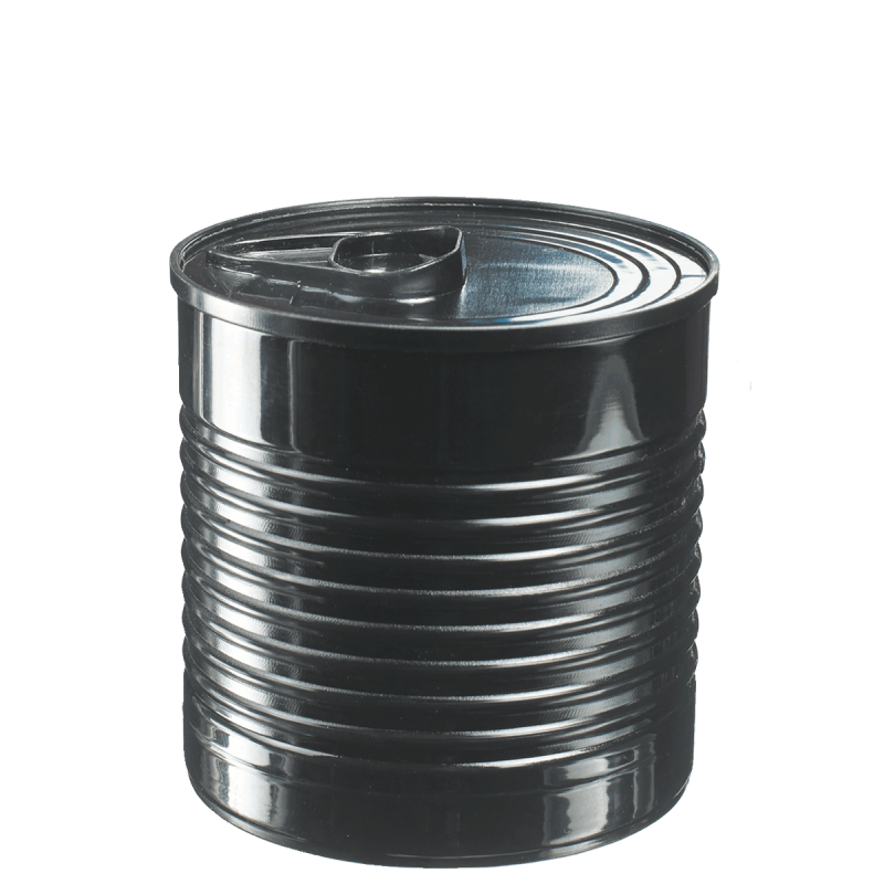Boite de conserve 60 ml noire PP Boite de conserve 60 ml noire PP