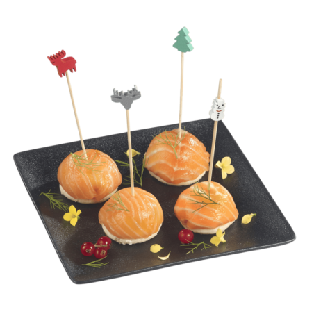 Piques Noël 4 modèlesx50, pack de 200