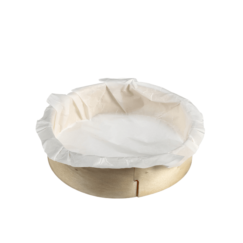 Cercle bois avec encoche + papier cuisson Ø110 H30 mm Cercle bois avec encoche + papier cuisson Ø110 H30 mm