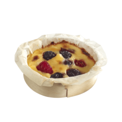 Cercle bois avec encoche + papier cuisson Ø110 H30 mm