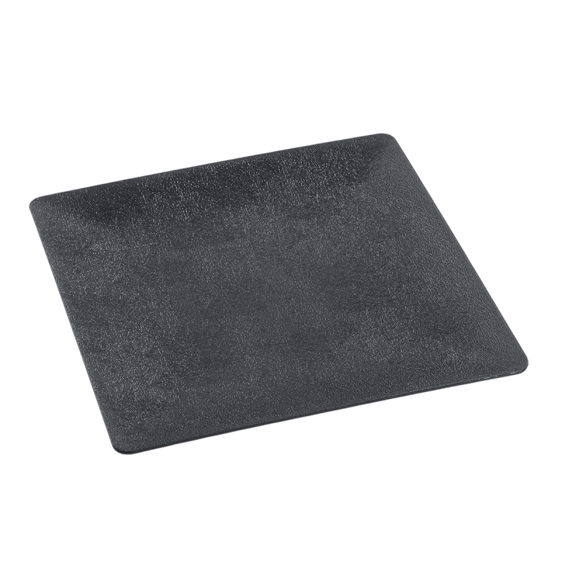 Assiette Fluid' PP noir texturé 250 x 250 mm