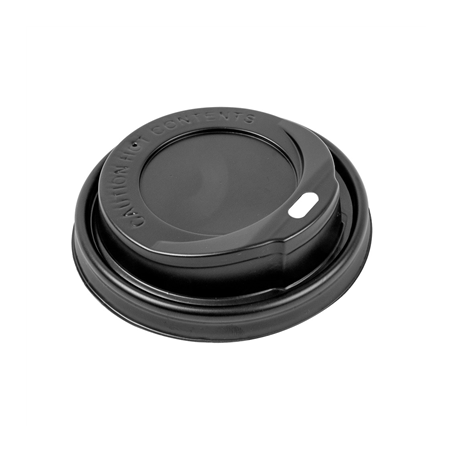 Image COUVERCLES HAUTS POUR GOBELETS 240 ML   NOIR PS (1000 UNITÉ) #1