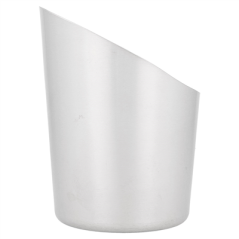 MINI RÉCIPIENTS À FRITES TRONQUÉS, LISSES 'ARTINOX'  Ø 8,5x8,5 CM ARGENTE INOX (12 UNITÉ)