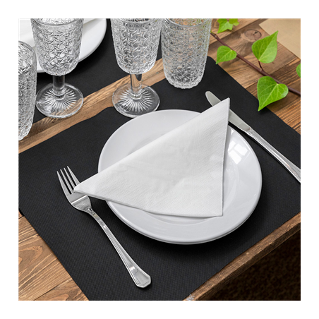 SETS DE TABLE 'SPUNBOND' 60 G/M2 30x40 CM NOIR PP (800 UNITÉ)