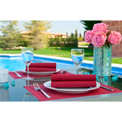 SERVIETTES 55 G/M2 40x40 CM BORDEAUX AIRLAID (700 UNITÉ)