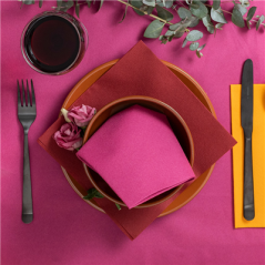 Image SERVIETTES  55 G/M2 40x40 CM BORDEAUX AIRLAID (700 UNITÉ) #3