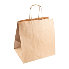 SACS SOS TRAITEUR AVEC ANSES 90 G/M2 26+20x27 CM NATUREL KRAFT (250 UNITÉ)