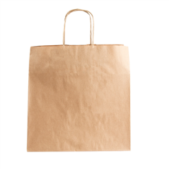 Image SACS SOS TRAITEUR AVEC ANSES  90 G/M2 26+20x27 CM NATUREL KRAFT (250 UNITÉ) #3