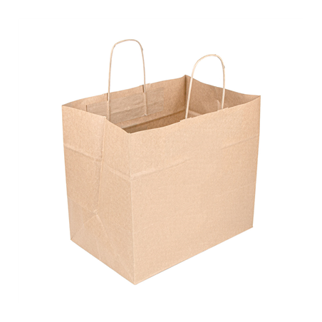 Image SACS SOS TRAITEUR AVEC ANSES  90 G/M2 32+21x28,5 CM NATUREL KRAFT (250 UNITÉ) #1