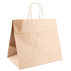 SACS SOS TRAITEUR AVEC ANSES 90 G/M2 32+21x28,5 CM NATUREL KRAFT (250 UNITÉ)