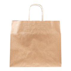 Image SACS SOS TRAITEUR AVEC ANSES  90 G/M2 32+21x28,5 CM NATUREL KRAFT (250 UNITÉ) #3