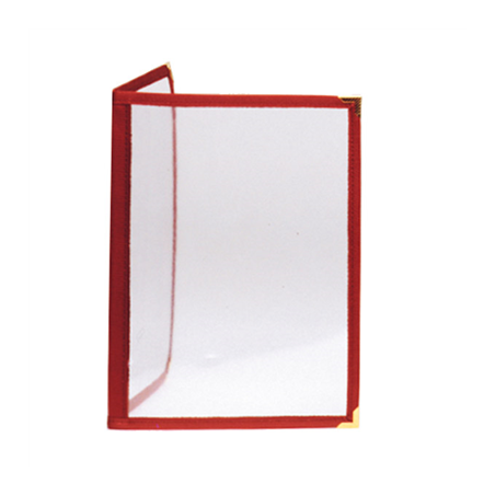 Image MENU "AMÉRICAIN" DIN-A4 2 CORPS   BORDEAUX PVC (1 UNITÉ) #1