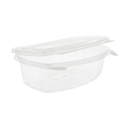 RÉCIPIENTS + COUVERCLE 750 ML 17,7x12,5x6,3 CM TRANSPARENT RPET (400 UNITÉ)