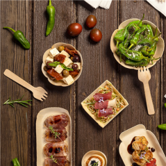 Image FOURCHETTE-CUILLÈRE  10,5 CM NATUREL BOIS (100 UNITÉ) #4