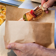 Image RÉCIPIENTS AVEC BASE 'KANGOO PACK' 50 G/M2 + 20 LDPE 21+3x17/11 CM NATUREL KRAFT (100 UNITÉ) #5