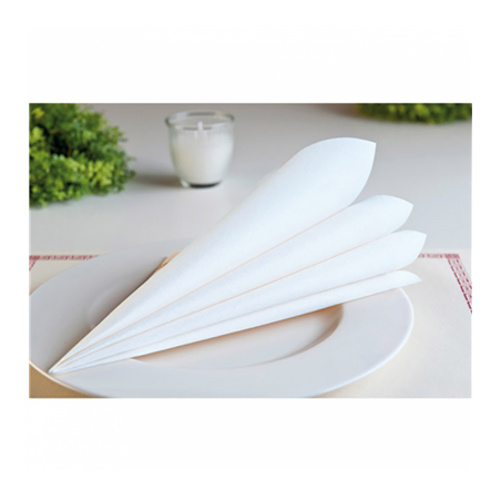 SERVIETTES  55 G/M2 45x45 CM BLANC AIRLAID (700 UNITÉ)