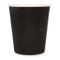 GOBELETS BOISSONS CHAUDES DOUBLE PAROI ONDULÉ 240 ML 280 + 250 + 18 PE G/M2 Ø8/5,6x9,2 CM NOIR CARTON (1000 UNITÉ) Image GOBELETS BOISSONS CHAUDES DOUBLE PAROI ONDULÉ 240 ML 280 + 250 + 18 PE G/M2 Ø8/5,6x9,2 CM NOIR CARTON (1000 UNITÉ) #2