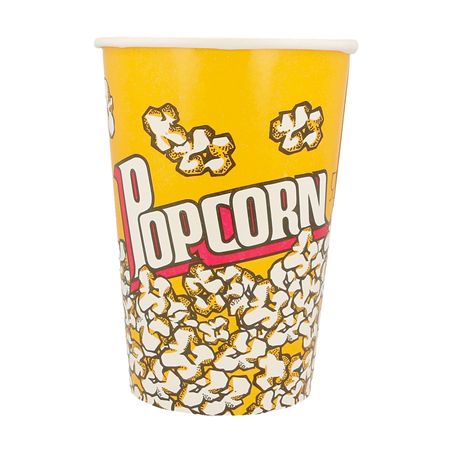 RÉCIPIENTS POUR POP-CORN 1380 ML 230 +20 PE G/M2 Ø 12/8,8x17,5 CM CARTON (500 UNITÉ)