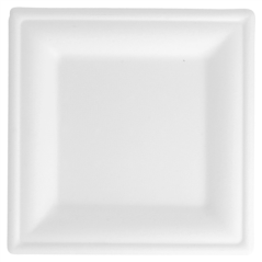 Image ASSIETTES CARRÉES 'BIONIC' 16x16x1 CM BLANC BAGASSE (1000 UNITÉ) #1