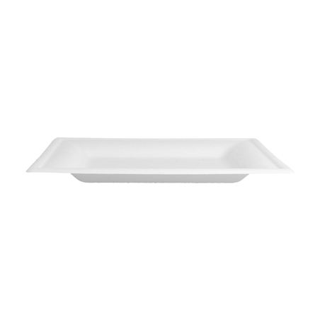 ASSIETTES CARRÉES 'BIONIC'  16x16x1 CM BLANC BAGASSE (1000 UNITÉ)