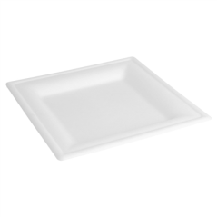 Image ASSIETTES CARRÉES 'BIONIC'  16x16x1 CM BLANC BAGASSE (1000 UNITÉ) #3
