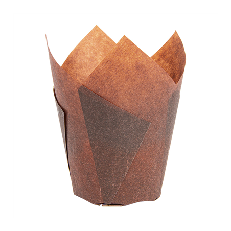 MUFFIN CUPS 'TULIP' 50 G/M2 15x15 CM MARRON PARCH.INGRAISSABLE (1000 UNITÉ)