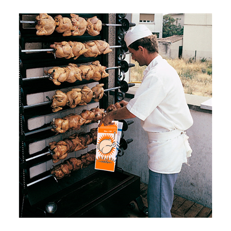 SAC POUR 1 POULET  45 G/M2 + 20µ PP 18+6x35 CM BLANC PAPIER (500 UNITÉ)