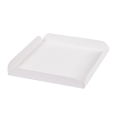 Image CARRÉS RAINÉS  11x11+2 CM BLANC CARTON (250 UNITÉ) #1