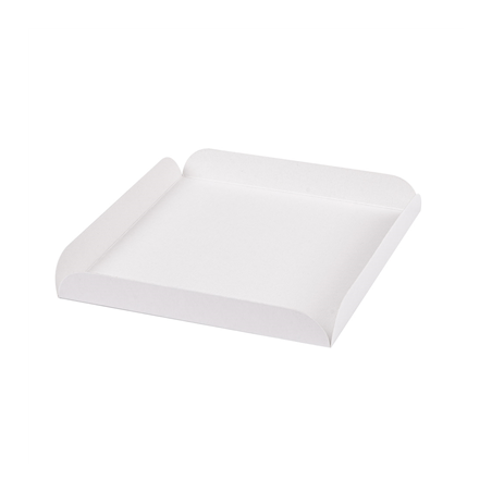 Image CARRÉS RAINÉS  11x11+2 CM BLANC CARTON (250 UNITÉ) #1