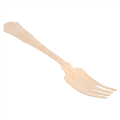 Image FOURCHETTES 'CLASSIC'  19,3 CM NATUREL BOIS (100 UNITÉ) #3