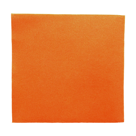 Image SERVIETTES ECOLABEL 'DOUBLE POINT' 18 G/M2 39x39 CM ORANGE OUATE (1200 UNITÉ) #1