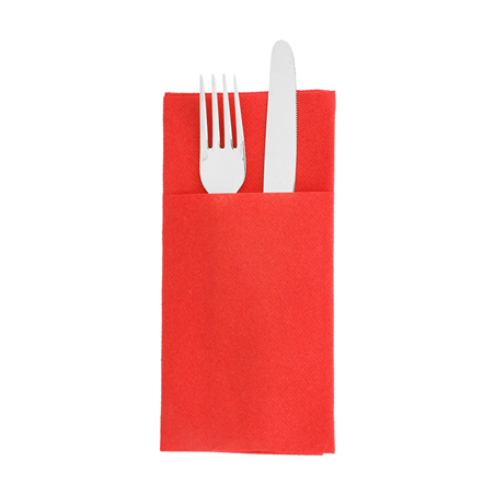 Image SERVIETTES KANGOUROU  55 G/M2 40x40 CM ROUGE AIRLAID (700 UNITÉ) #1