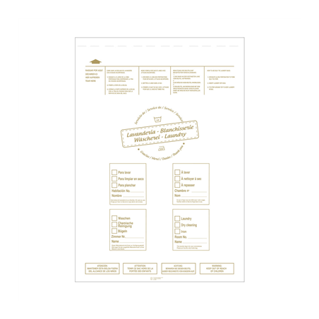 Image SACHETS LINGE À LAVER  43x62 CM BLANC LDPE (250 UNITÉ) #1